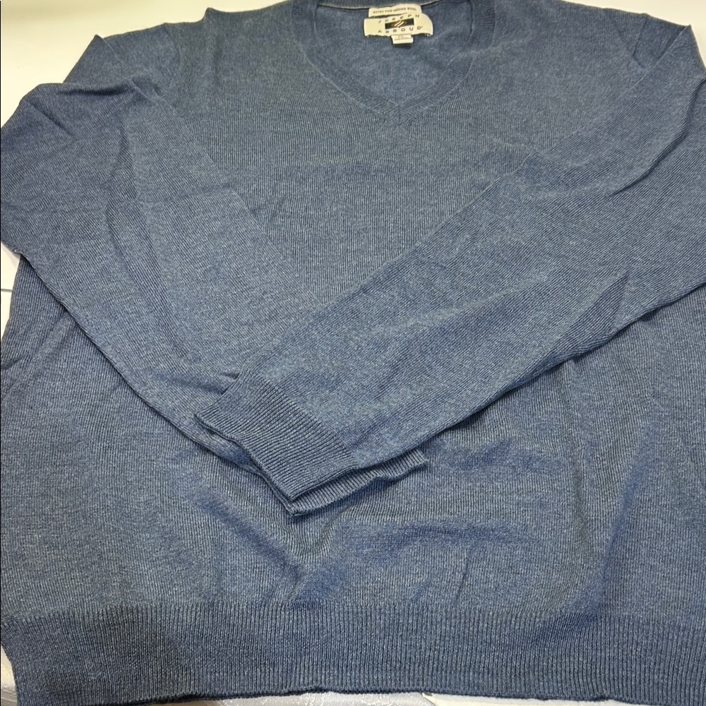 Joseph Abboud Heather Blue V-Neck Sweater - Picture 5 of 16
